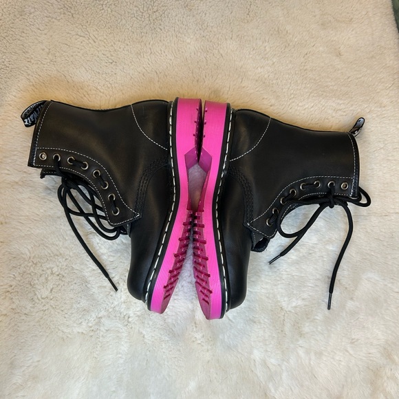 Dr. Martens 1460 Pink Sole Wanama Leather Jungle Zip Boots 6 - Picture 7 of 10